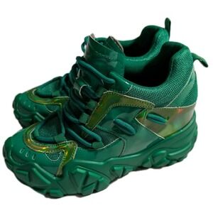 Anthony Wang Persimmon Green Chunky Sneakers Women's US 7 Platform